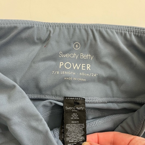 Sweaty Betty Power 7/8” Leggings Size Small Blue - Picture 3 of 11